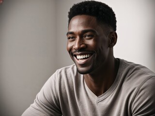 Obraz premium Handsome man smiling happily wearing casual clothes studio portrait