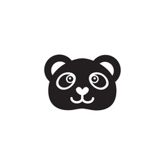 Obraz premium Panda icon with face for animal or wildlife representation