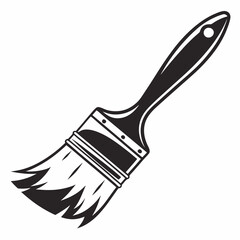 Obraz premium Black brush logo vector on white background 