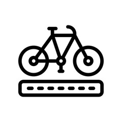 cycle lane line icon
