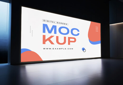 Digital Screen Mockup Template Generative Ai