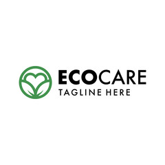 Fototapeta premium Eco Care abstract logo design