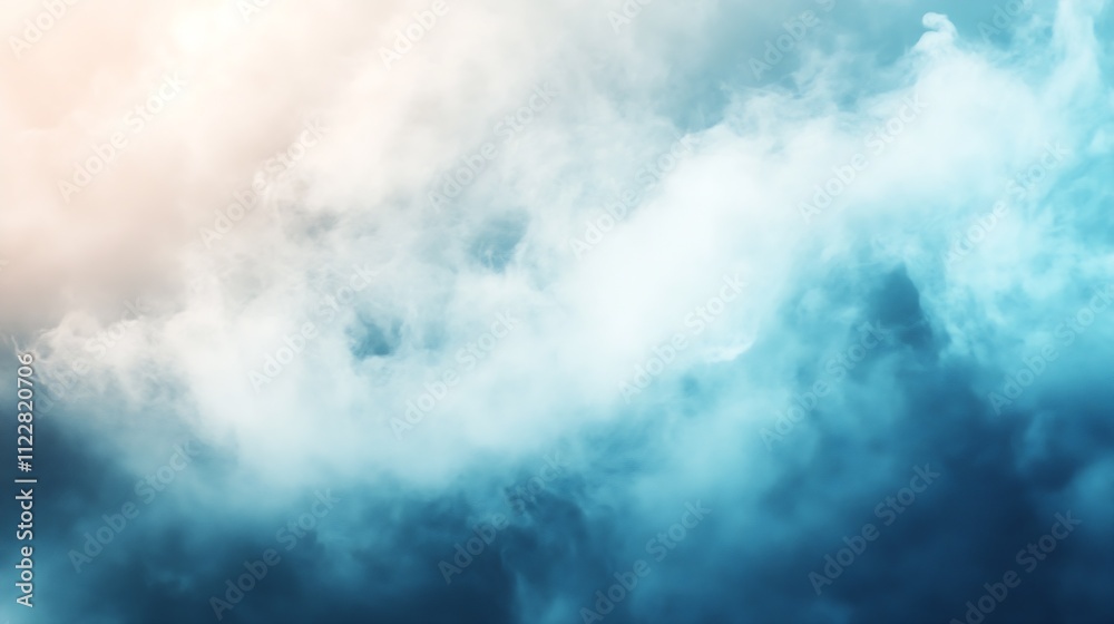 Leinwandbilder soft cloudy sky with subtle blue and white gradient for calming and aesthetic uses : generative ai