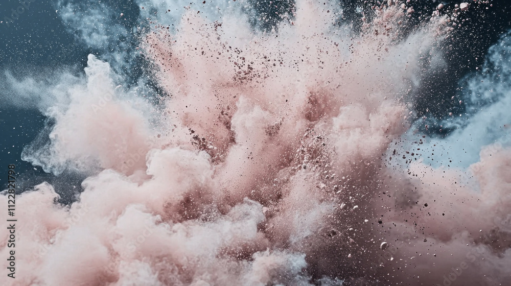 Poster a captivating burst of mocha powder creates a stunning visual effect, showcasing the beauty of color