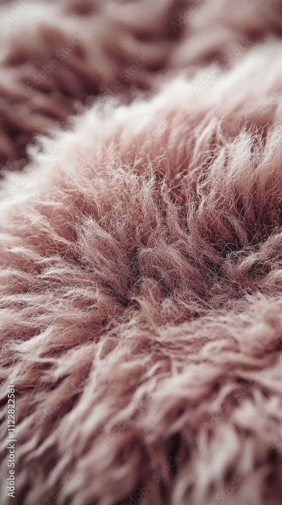 Poster Soft mocha fluffy textures create a cozy atmosphere, inviting touch and warmth in a tranquil indoor space filled with light