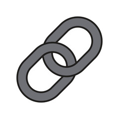 Obraz premium Link color line icon with white background vector stock illustration