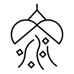 くす玉の線画アイコン