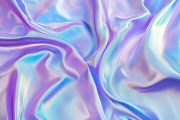 Fototapeta premium blue and purple holographic iridescent satin foil background