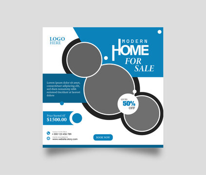 Real estate social media post template