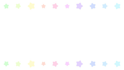 お星様の推しカラーなカラフルフレーム⭐︎PNG