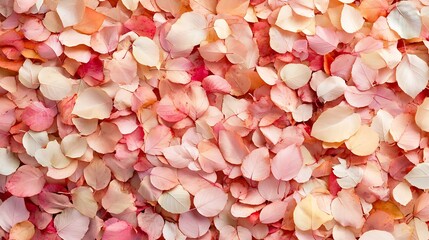 Obraz premium Pastel Rose and Pink Flower Petals Background Creating Soft and Romantic Atmosphere : Generative AI