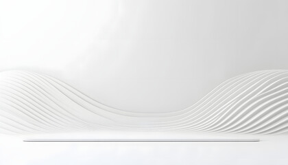 Abstract podium for product on white studio room background