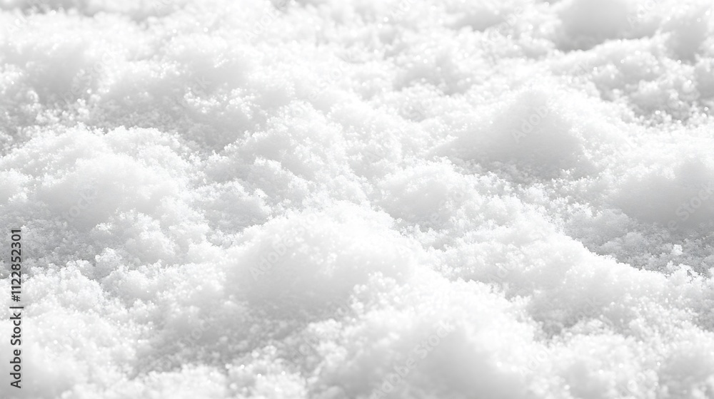 Poster detailed view of freshly fallen snow with clean white untouched surface texture : generative ai