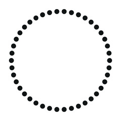 Round frame with geometric pattern for making stamps and patterns