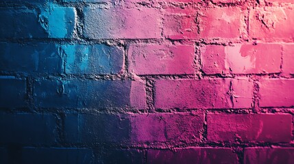 Fototapeta premium Colorful Brick Wall with Textured Patterns in Urban Setting : Generative AI