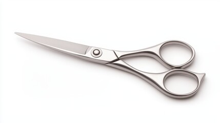 Obraz premium Closed school scissors on white background with a focus on durability and design
