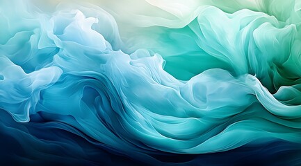 Obraz premium Abstract Fluid Art Blue and Teal Swirls Capturing Movement and Serenity : Generative AI