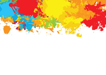 Fototapeta premium Vector Vivid Color Splash Abstract Gradient Explosion. Colorful Splatter Art Abstract Expression in Motion. illustration vector design background