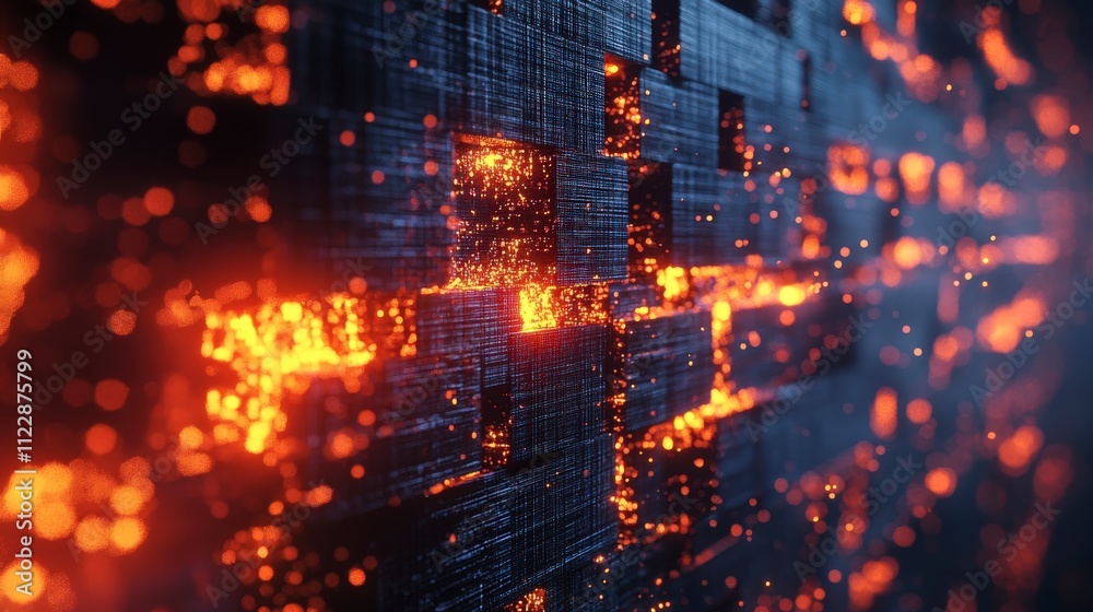 Poster Realistic imagery of cybersecurity risks in a modern digital environment a conceptual visualization