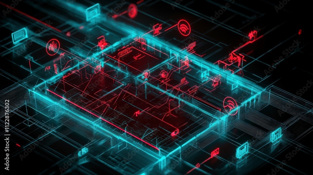 Poster Enhancing cybersecurityprotecting networks from security risks in digital environments with 3d visualization techniques