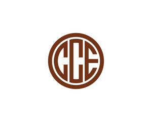 CCE logo design vector template. CCE