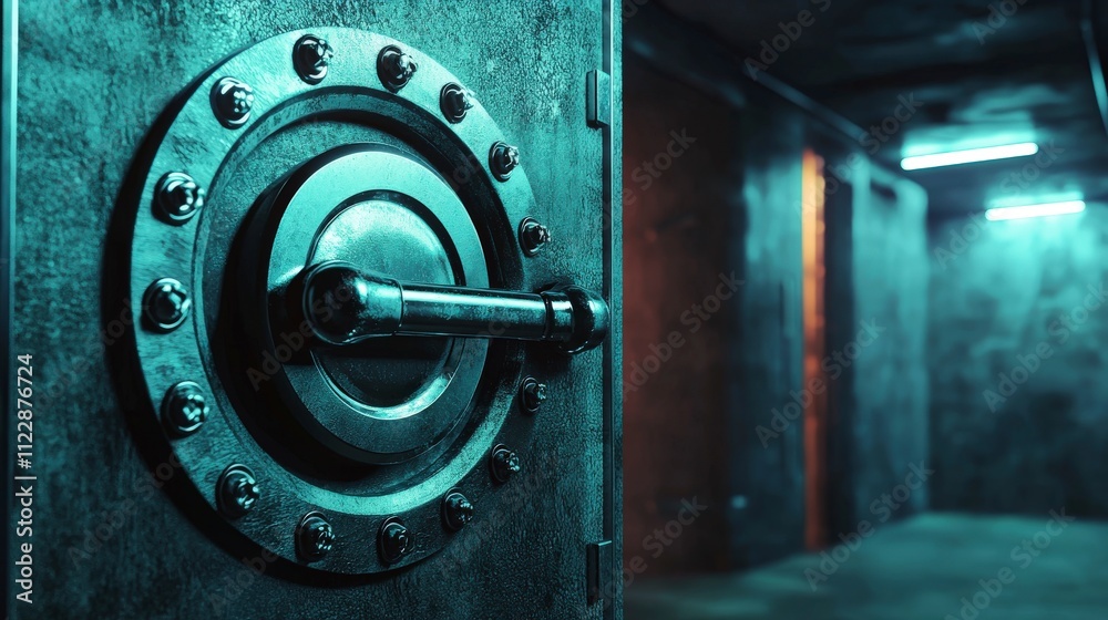 Leinwandbilder security risks and vulnerabilities in a high-security vault environment realistic image industrial s