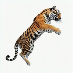 Obraz premium tiger on white background