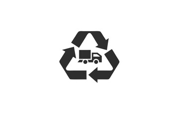creative supply chain logistics icon  and logo vector illustration