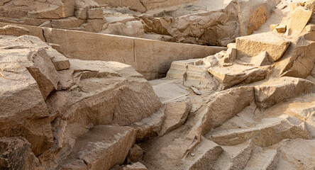 Ancient stone pit in the city of Aswan