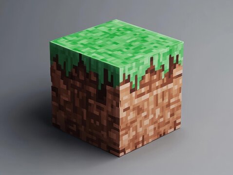 Pixelated Grass Block: Digital Terrain Creation Tutorial
