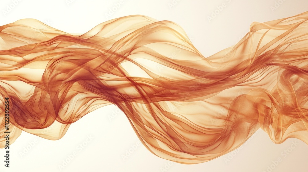Poster delicate textiles drift gracefully, weaving through soft light and casting warm shadows, evoking a s