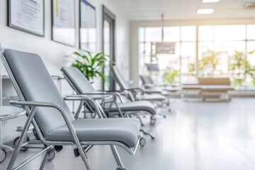 Fototapeta premium Modern Waiting Room Interior Design with Comfortable Chairs