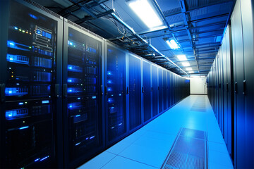 An AI generative image of server room with no people insight