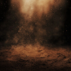 Cinematic Sand Dust Explosion Backdrop with Ground Light, Perfect for Baseball, Softball, Football, Soccer, Dance, and Outdoor Sports

