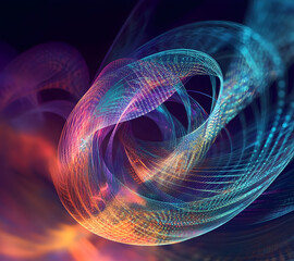 Fototapeta premium Abstract techno quantum entanglement concept