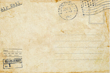 Blank of the old postcard with space for text