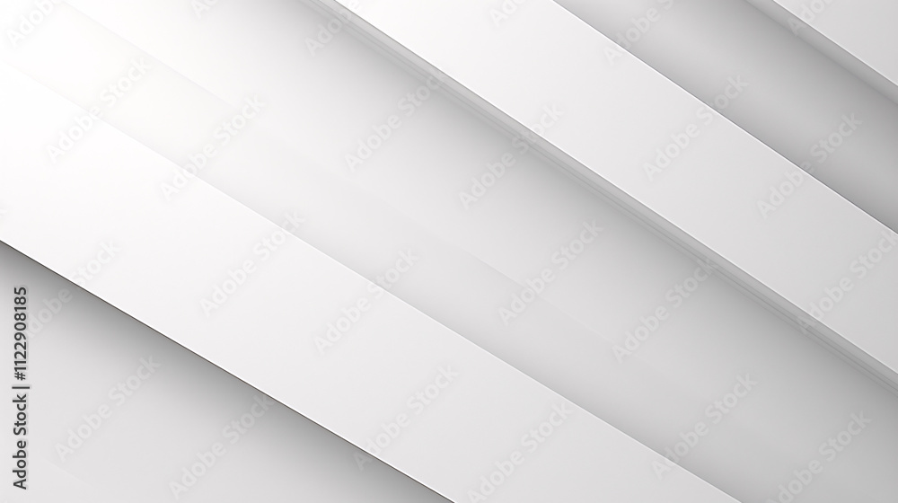 Poster an abstract white background with diagonal lines and shadows, perfect for wallpaper or powerpoint pr