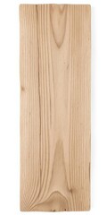 Naklejka premium Weathered light wood sign with rustic texture and natural wood grain isolated on white background, weathered