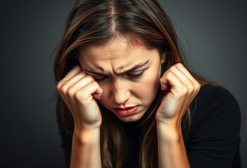 Young female with frustrated expression