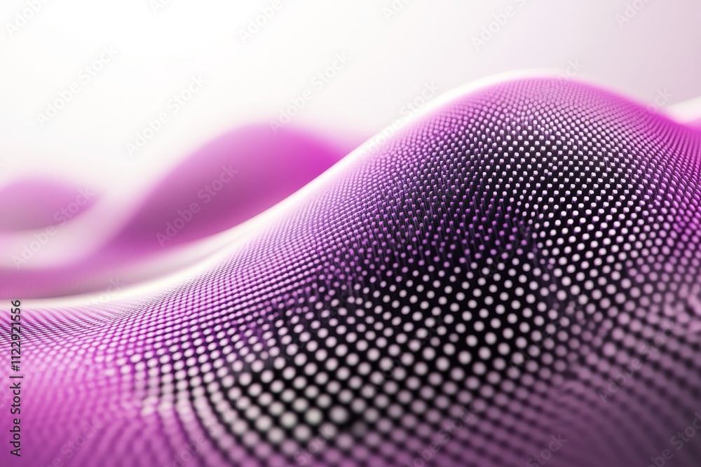 Poster abstract purple wave pattern with dotted texture creating a dynamic and flowing visual effect.