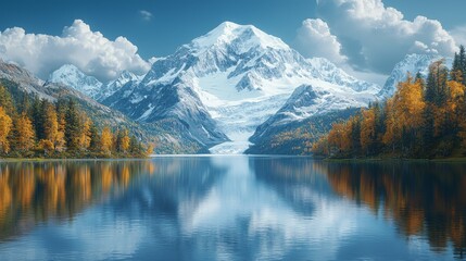 Obraz premium A surreal image of a melting, crying glacier, illustrating the effects of climate change and global warming on the environment.