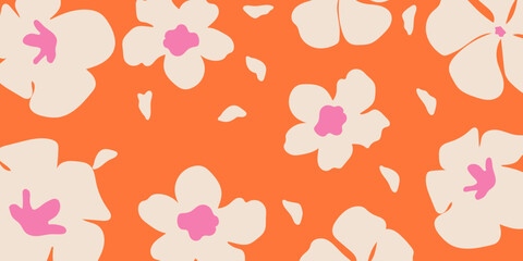 Floral pattern in the style, seamless patterns with floral for fabric, backgrounds, textiles, clothing, wrapping paper, cover, banner, interior decor