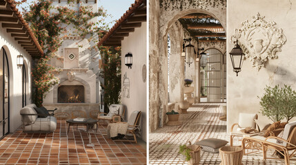 Fototapeta premium mood board landscpae spanish idea