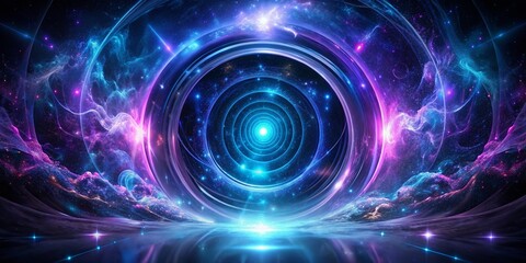 Obraz premium Enigmatic Abstract Dark Portal with Glowing Effects for Dynamic Animation Backgrounds and Visual Projects
