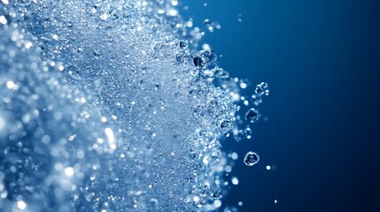 Water Bubbles Abstract Blue Background Texture