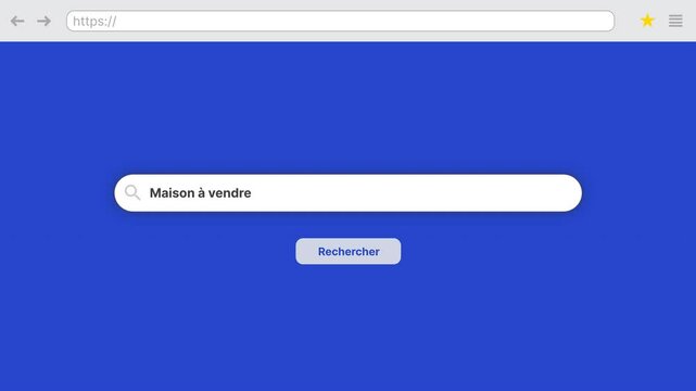 Recherche d'une maison &agrave; vendre en ligne.
