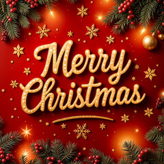 Merry Christmas holiday greeting card, background
