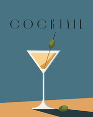 Cocktail party, drink, martini, poster, banner