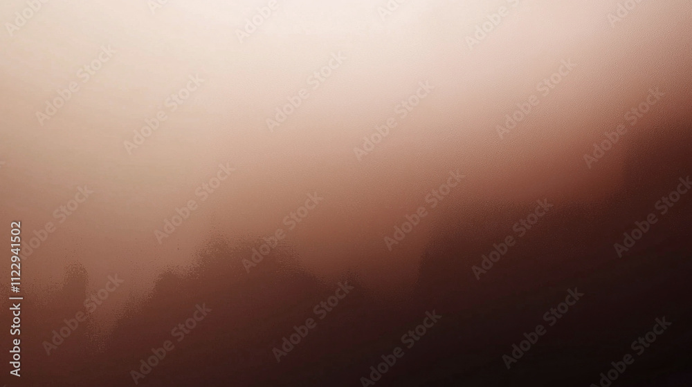 Aufkleber Soft mocha tones embrace the horizon, creating an atmosphere filled with tranquility and a hint of mystery reminiscent of early morning