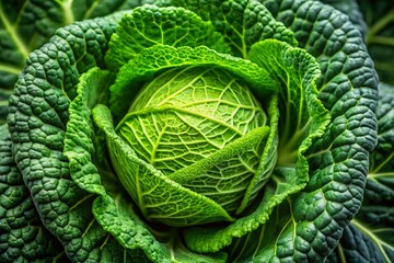 Obraz premium Fresh Green Cabbage Vegetable Photography - Healthy Food Symbol Representing Freshness and Nutrition for Culinary and Wellness Themes